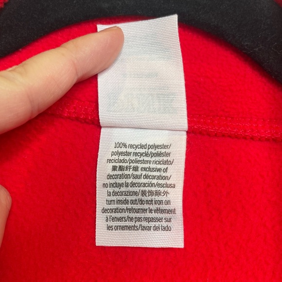 Victorias Secret PINK Red Cropped Fleece Half Zip Pullover Sweater Size Medium - Picture 5 of 9